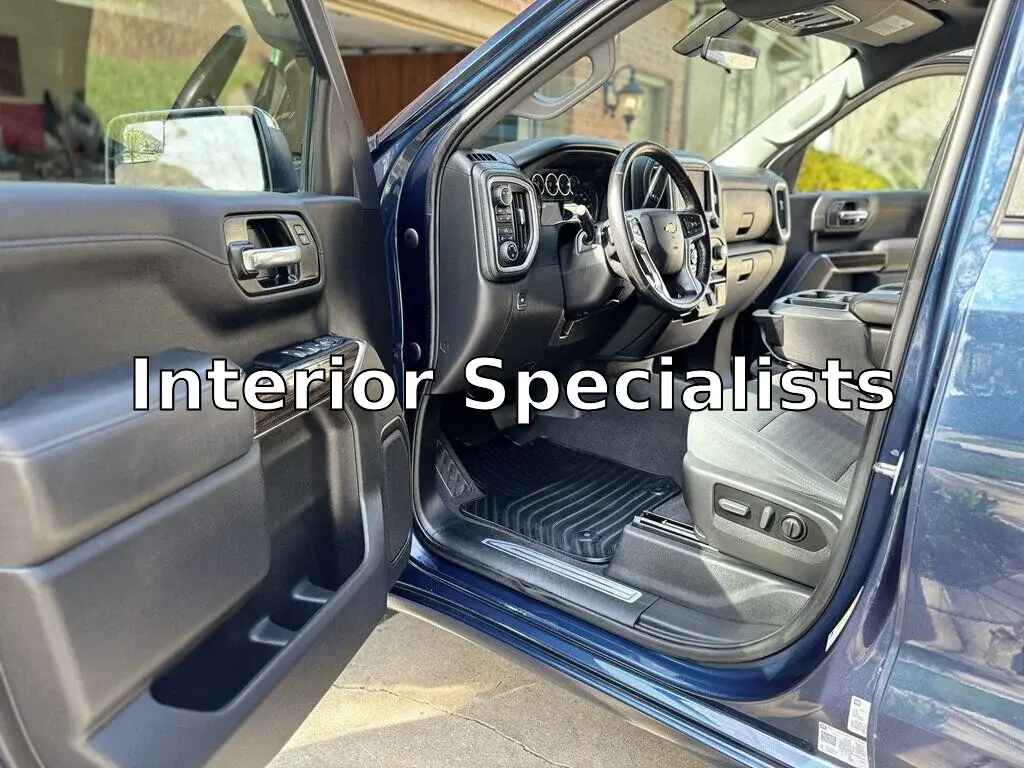 Interior Specialists - Before and after car detailing results showing pristine interior and exterior